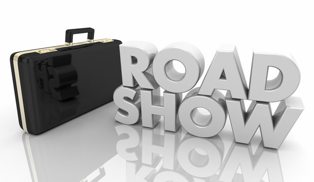 Road Show Sales Presentation Word 3d Illustration