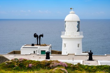 Lighthouse Pendeen Lighthouse, St Just, Cornwall, England, Great Britain