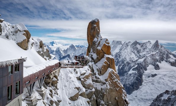The Pipe, Aiguille du Midi, Mont Blanc, Chamonix, France, Europe