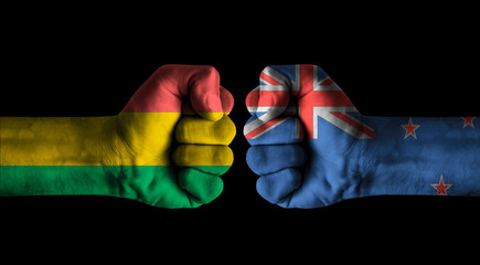 Fototapeta premium Bolivia vs New zealand