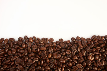 Roasted coffee beans background