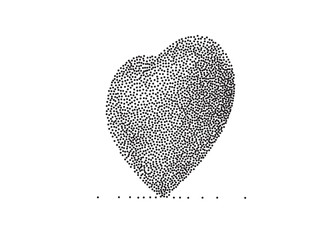 Heart Icon Vector Perfect Love symbol Valentine's Day sign white background dots illustration