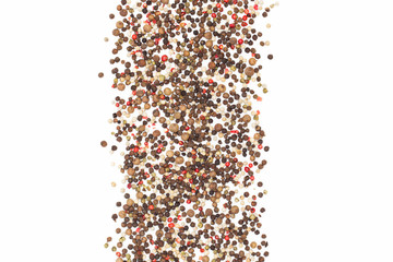 Mix of different peppers isolated on white background