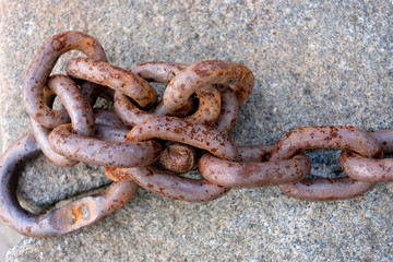 maillons de chaîne roullée