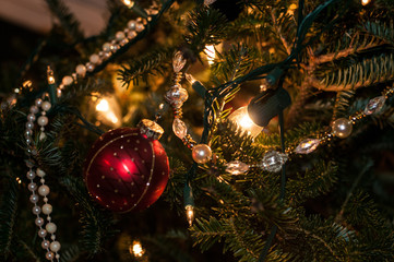 christmas decoration on tree