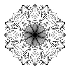 Mandala art texture design on white background