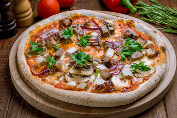 Italian meat pizza