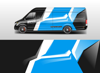 Car decal wrap company designs vector . Livery wrap company , van , cargo, truck .