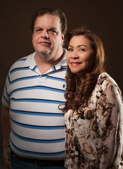 Couple on black background