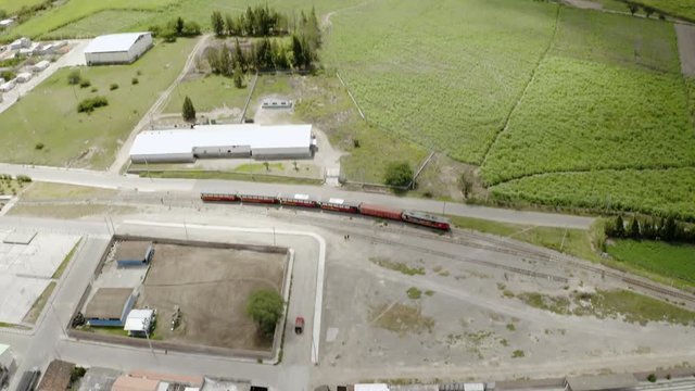 Ecuador train at salinas from drone view