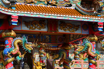 Naja Shrine is decorated in Chinese style. Is a tourist attraction for tourists to pay homage to...