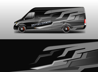 Car decal wrap company designs vector . Livery wrap company , van , cargo, truck .