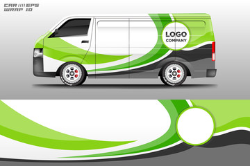 Car decal wrap company designs vector . Livery wrap company , van , cargo, truck . © Alleuy