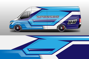 Car decal wrap company designs vector . Livery wrap company , van , cargo, truck .