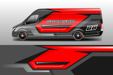 Car decal wrap company designs vector . Livery wrap company , van , cargo, truck .