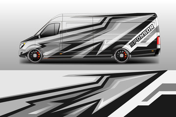 Obraz premium Car decal wrap company designs vector . Livery wrap company , van , cargo, truck .