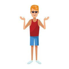 young man body cartoon