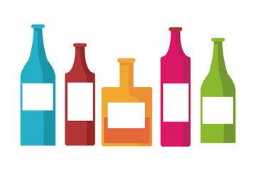 alcohol bottles cartoon