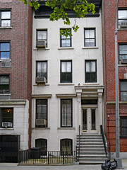 Manhattan upper west side, townhouse on quiet east-west street