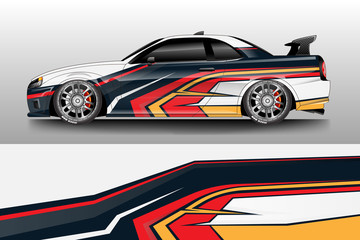 Fototapeta premium Car decal wrap company designs vector . Livery wrap company , van , cargo, truck .