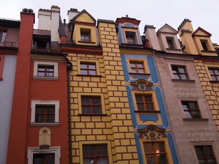 Historic and Colorful Buildings in Wroclaw, Poland. 