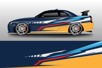 Fototapeta premium Car decal wrap company designs vector . Livery wrap company , van , cargo, truck .