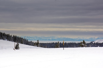 Mountain panorama skiing germany