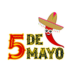 Poster of cinco de mayo. Vector illustration design