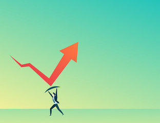 businessman defend the arrow finance