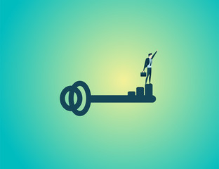 businessman leader ride key