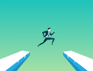 businessman leader jump