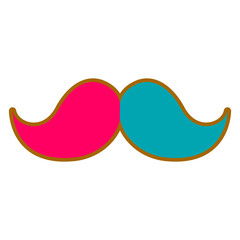 Isolated colored moustache image. Vector illustration design