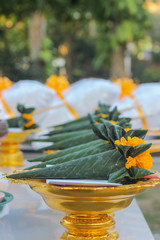 In Thailand Culture tradition or make merit before construction new home