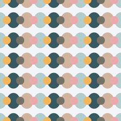 Modern abstract seamless geometric pattern in retro scandinavian style.  Minimalistic artwork. Pastel colors. Abstract vector background