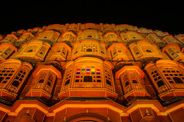 The Hawa Mahal of Jaipur in Rajasthan ,India