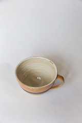 a cup with pattern on white background background