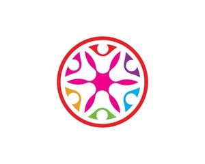 Adoption and community care Logo template vector