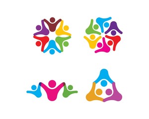 Adoption and community care Logo template vector
