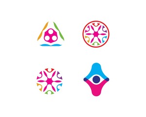 Adoption and community care Logo template vector