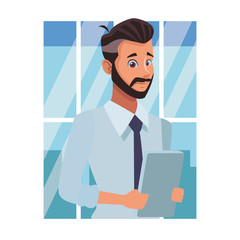 executive businessman cartoon