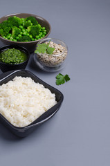Traditional rice with green sauce