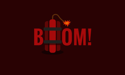 Boom Bomb Typography Concept