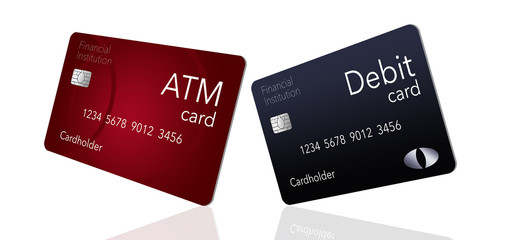 Here is an ATM card which is shown with a debit card which is often thought to be the same as an ATM but it is not.