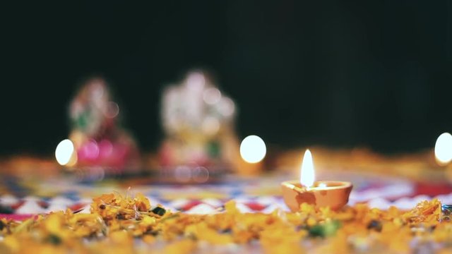 Diwali Diya focas pull shot for Laxmi pooja.