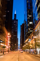 Fototapeta na wymiar Chicago Buildings Streets and Architecture