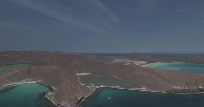 Aerial panoramics from Espiritu Santo Island, Baja California Sur, Mexico.