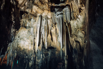 Khao Bin Cave is the most beautiful cave in Ratchaburi. Thailand. In the cave there is a hot and humid  climate.Is a famous tourist attraction.