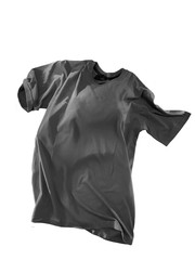 Floating in Water or Wind Grey Color T-shirt  in White Isolated Background