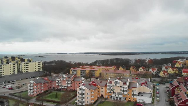 Aerial video of Salto in Karlskrona, Sweden