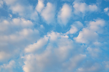 Beautiful blue sky with white clouds for background for background.